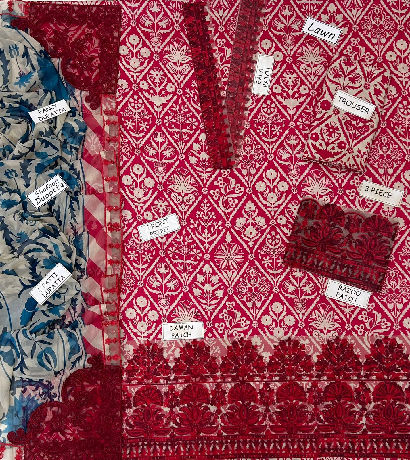 Fabric Fine Quality Lawn 3pc