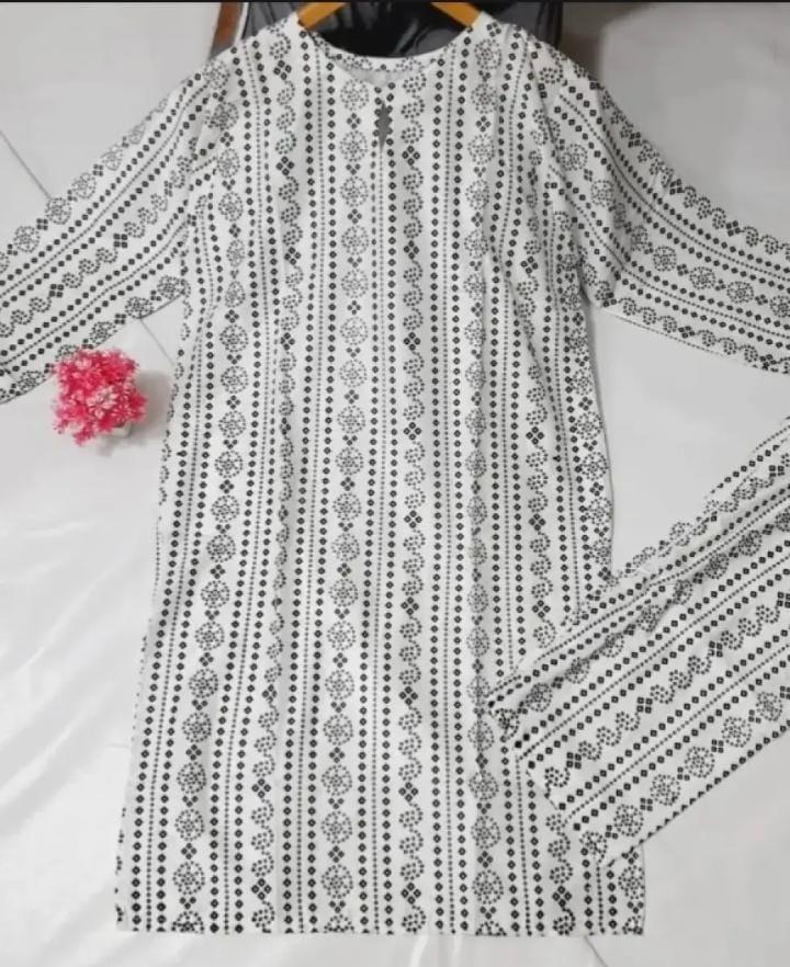 Printed Linen 2-Piece Set Black Summer Wear