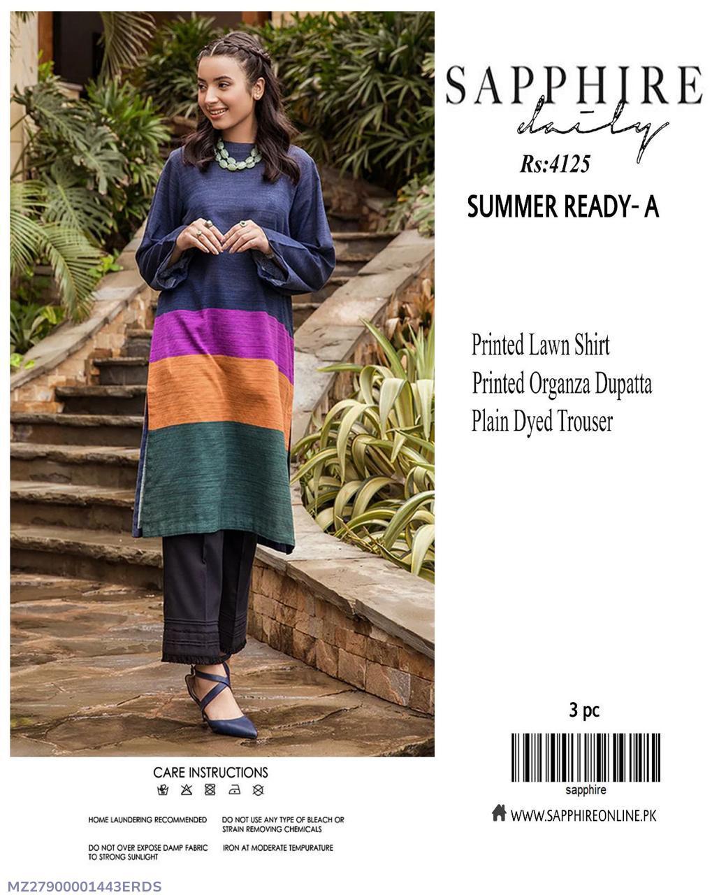 3 Piece Printed Lawn Suit Summer Ready A