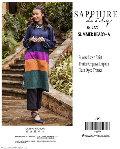 3 Piece Printed Lawn Suit Summer Ready A