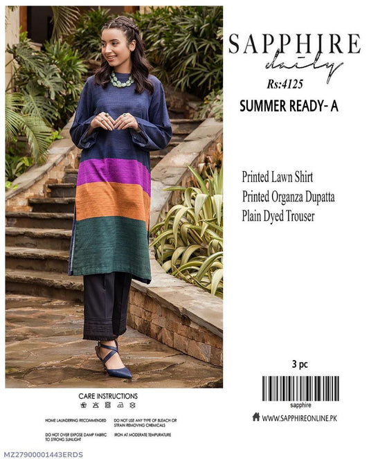 3 Piece Printed Lawn Suit Summer Ready A