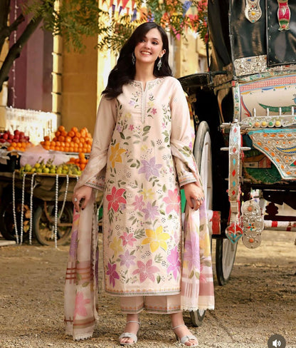 Heavy Embroidered Lawn 3pc