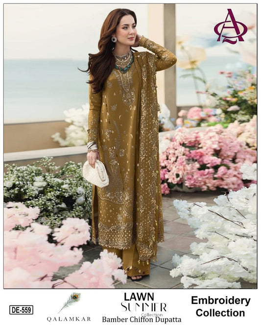 Full Embroidered Lawn 3pc